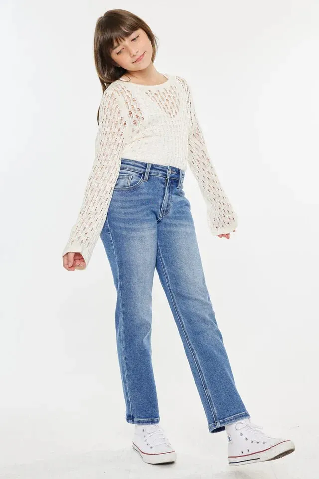 Sarah High Rise Kid Straight Jeans