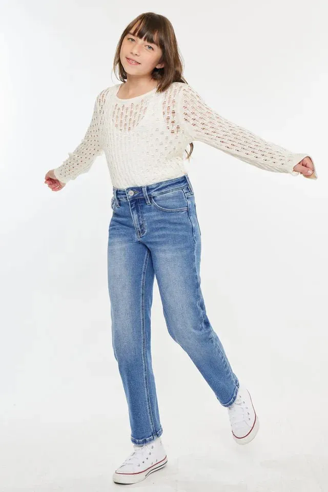 Sarah High Rise Kid Straight Jeans