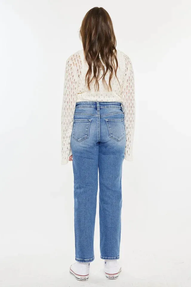 Sarah High Rise Kid Straight Jeans