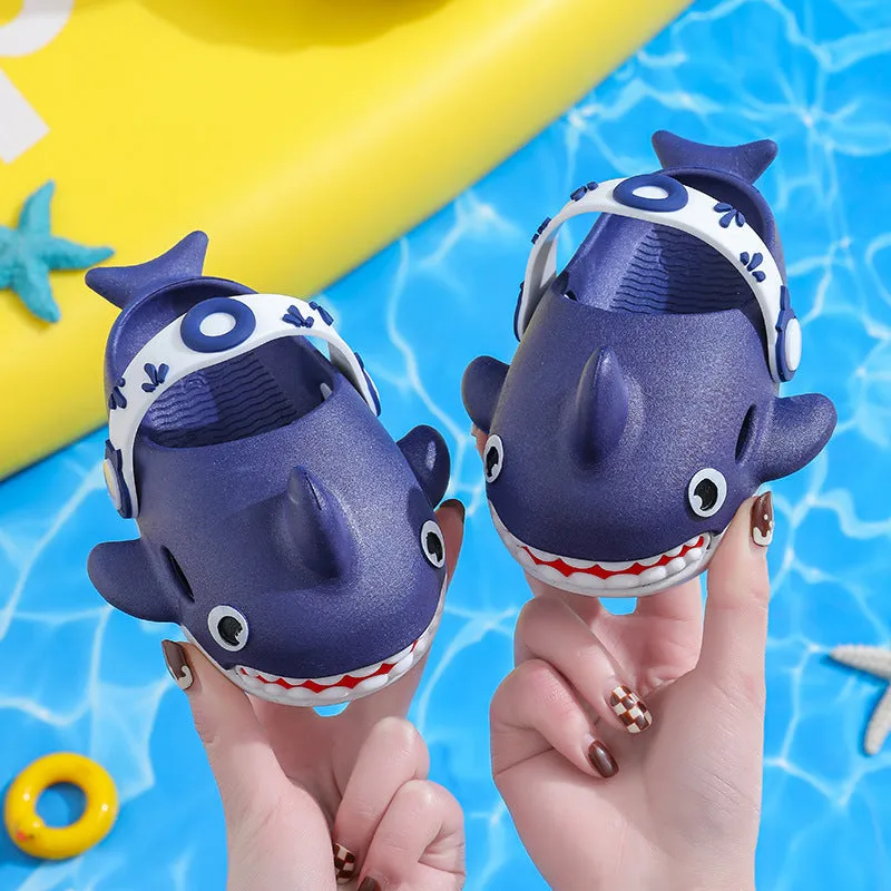 Shark Slippers For Kids Boys Girls Cute Non Slip Slides Shoes
