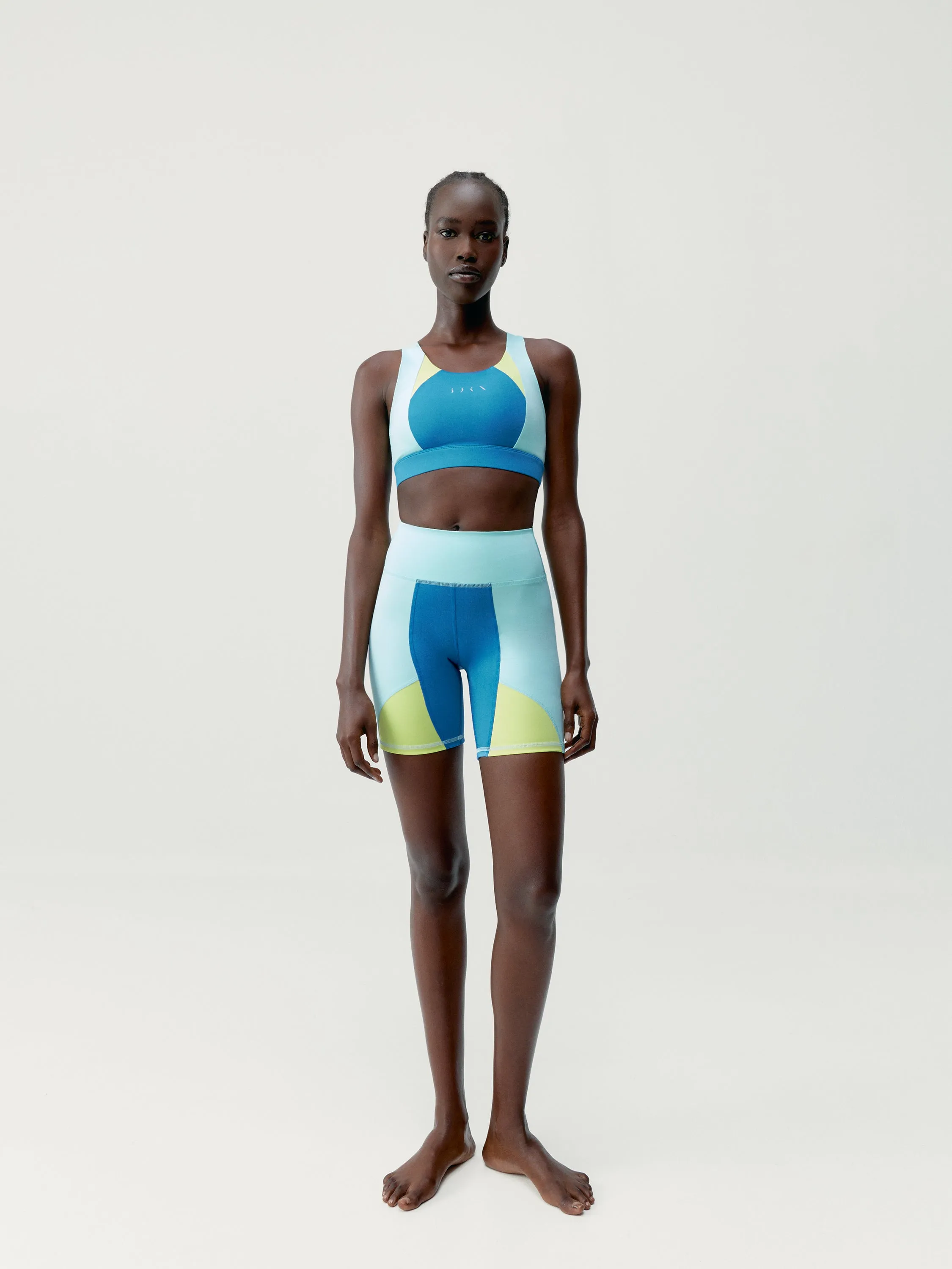 Short Darana Celadon Blue/Wave/Yellow Green