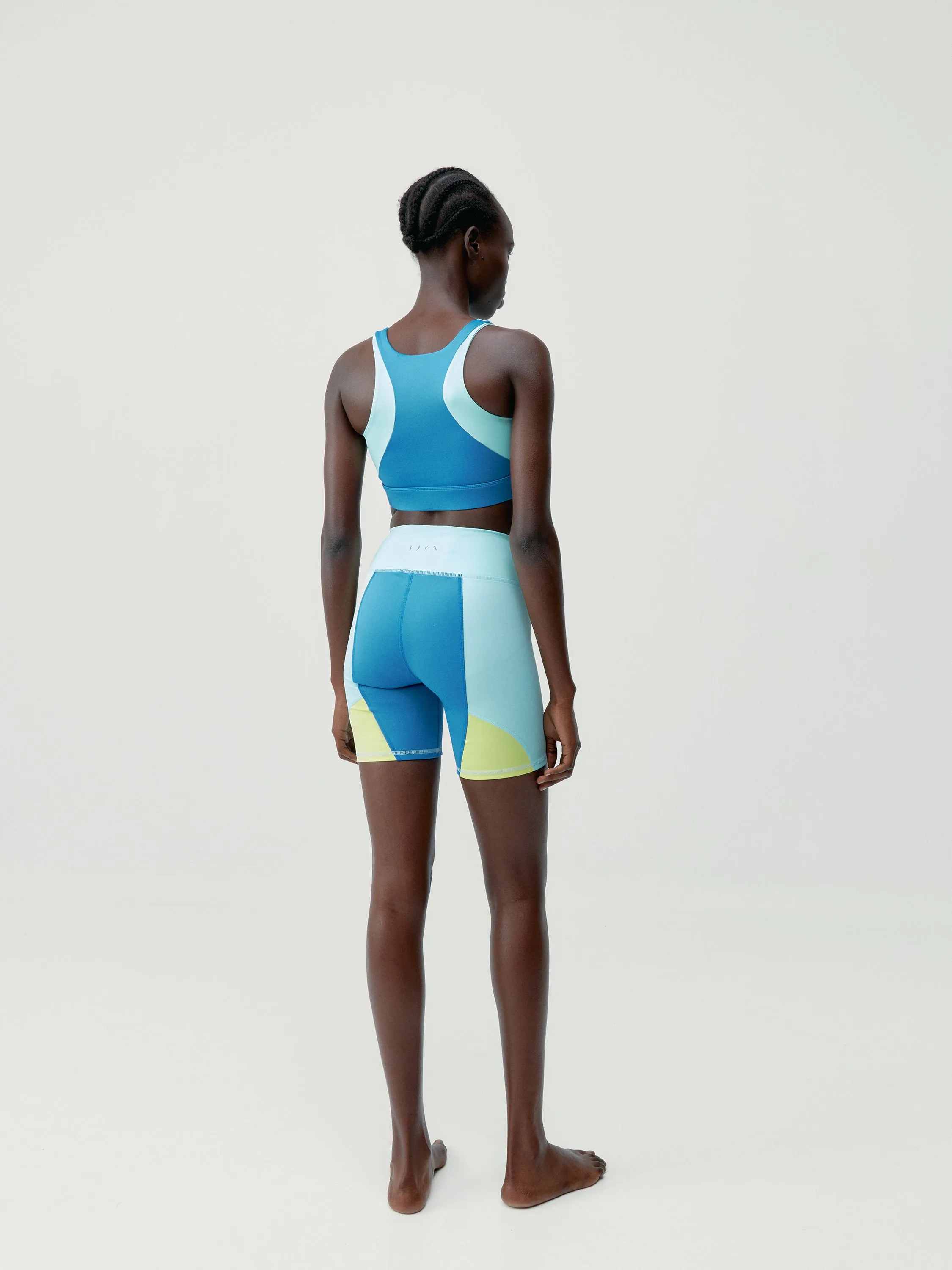 Short Darana Celadon Blue/Wave/Yellow Green