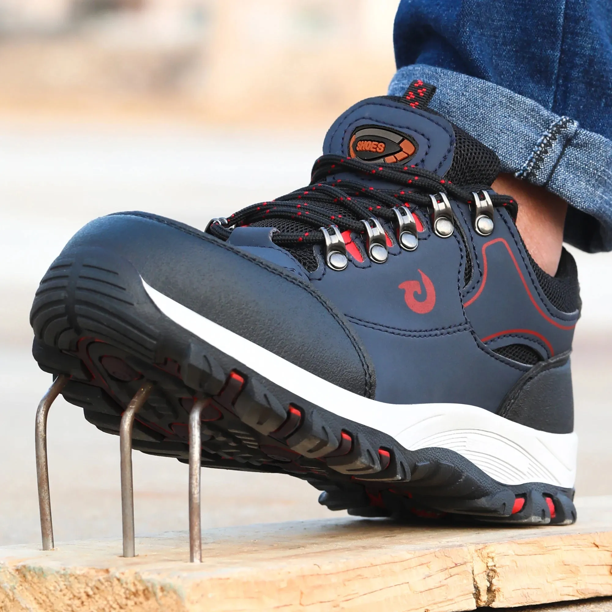 Steel Toe Cap Shoes – Work Boots, Puncture-Proof Safety Shoes, Protective Footwear, Security Sneakers for Men
