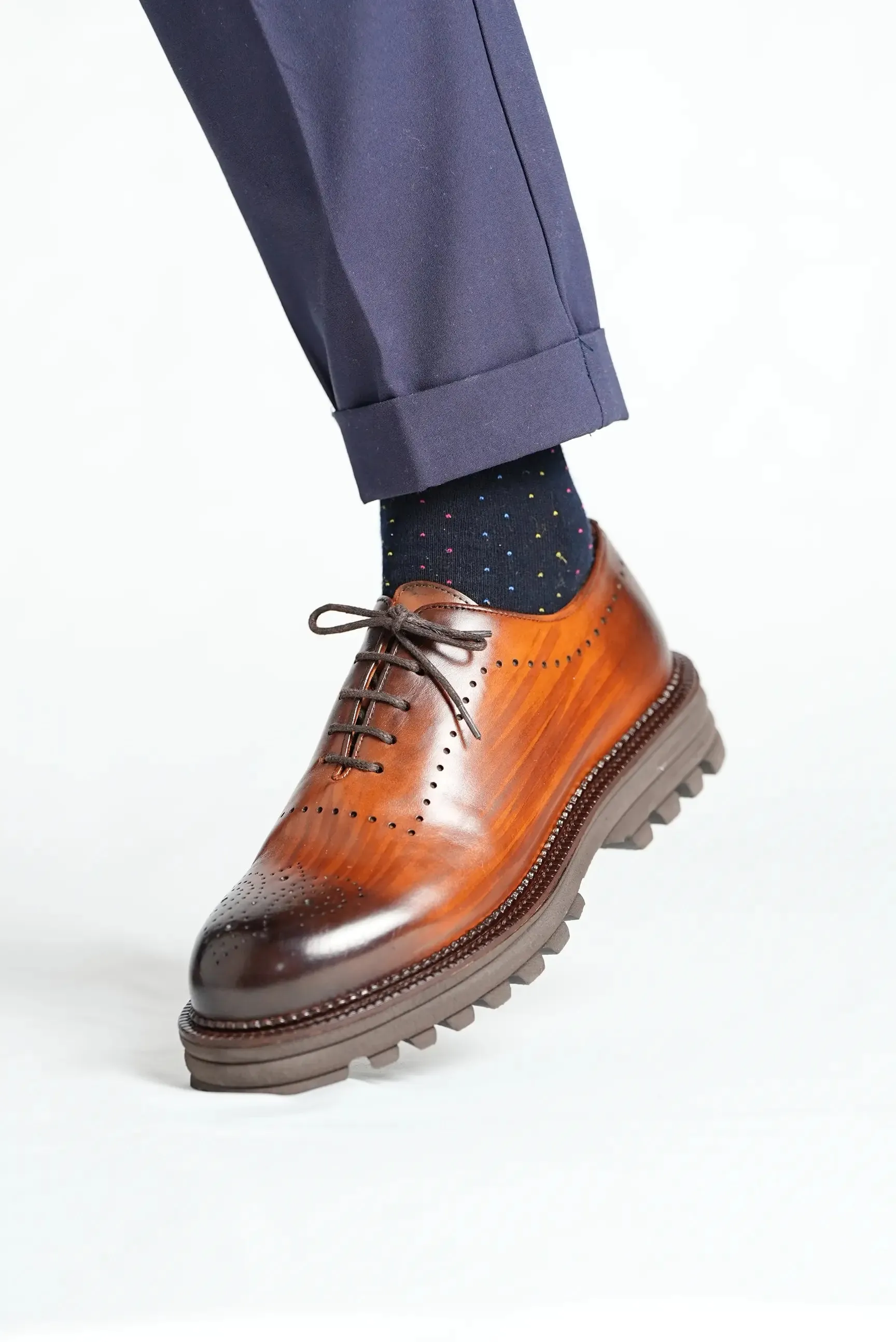Tan Shaded Brogue Chunky Handpatina Limited Edition