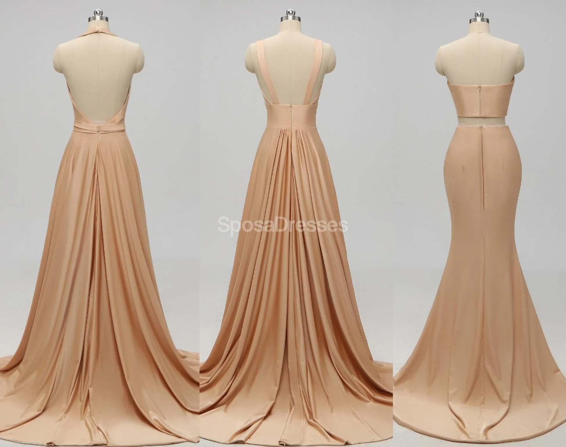 Teal V Neck Side-Slit Cheap Long Bridesmaid Dresses Online, WG298