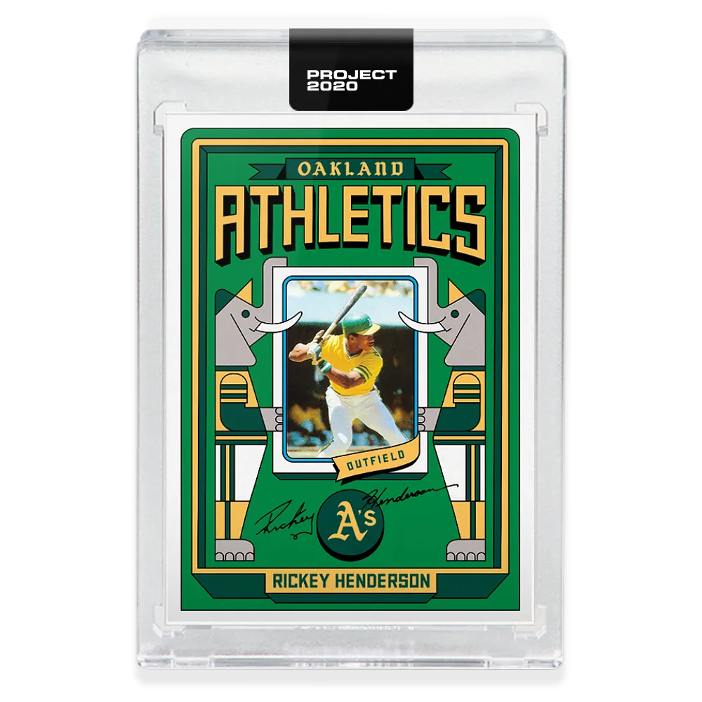Topps PROJECT 2020 Card 305 - 1980 Rickey Henderson by Grotesk - Print Run: 2149