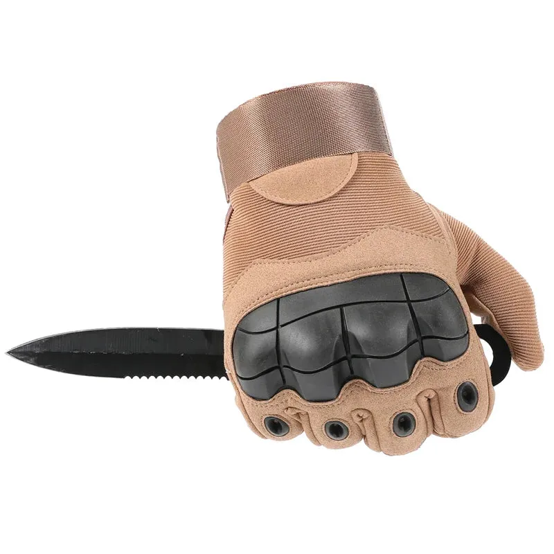 Touch Screen Military Tactical Gloves - Men's Paintball Airsoft Shooting Combat Sports Bicycle Full Finger Gloves with Hard Knuckle