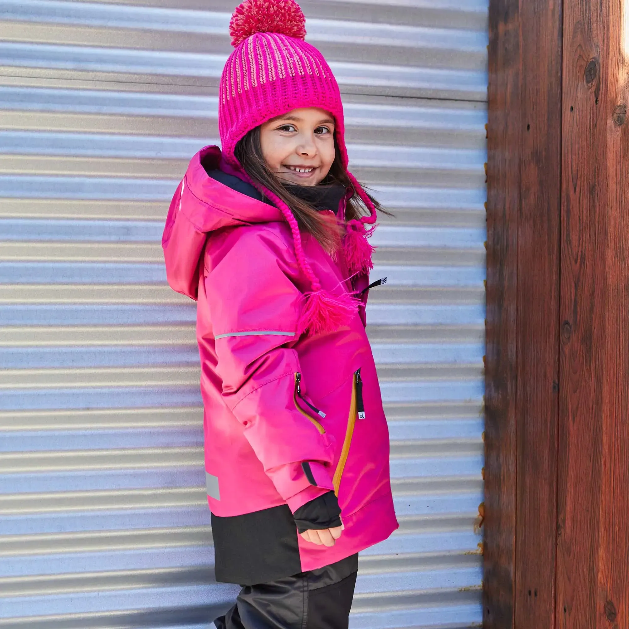 Two Piece Technical Snowsuit Fuchsia And Black