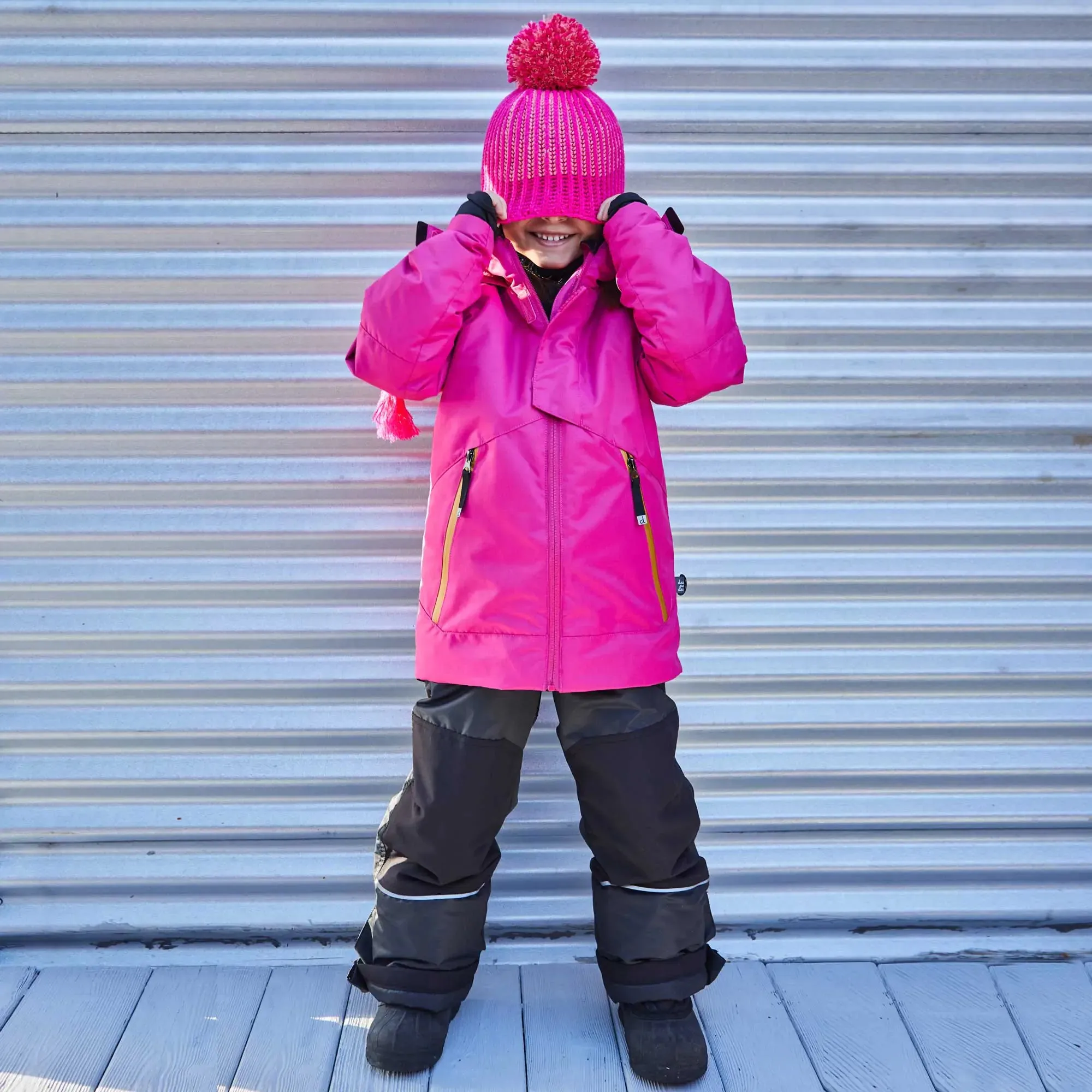Two Piece Technical Snowsuit Fuchsia And Black