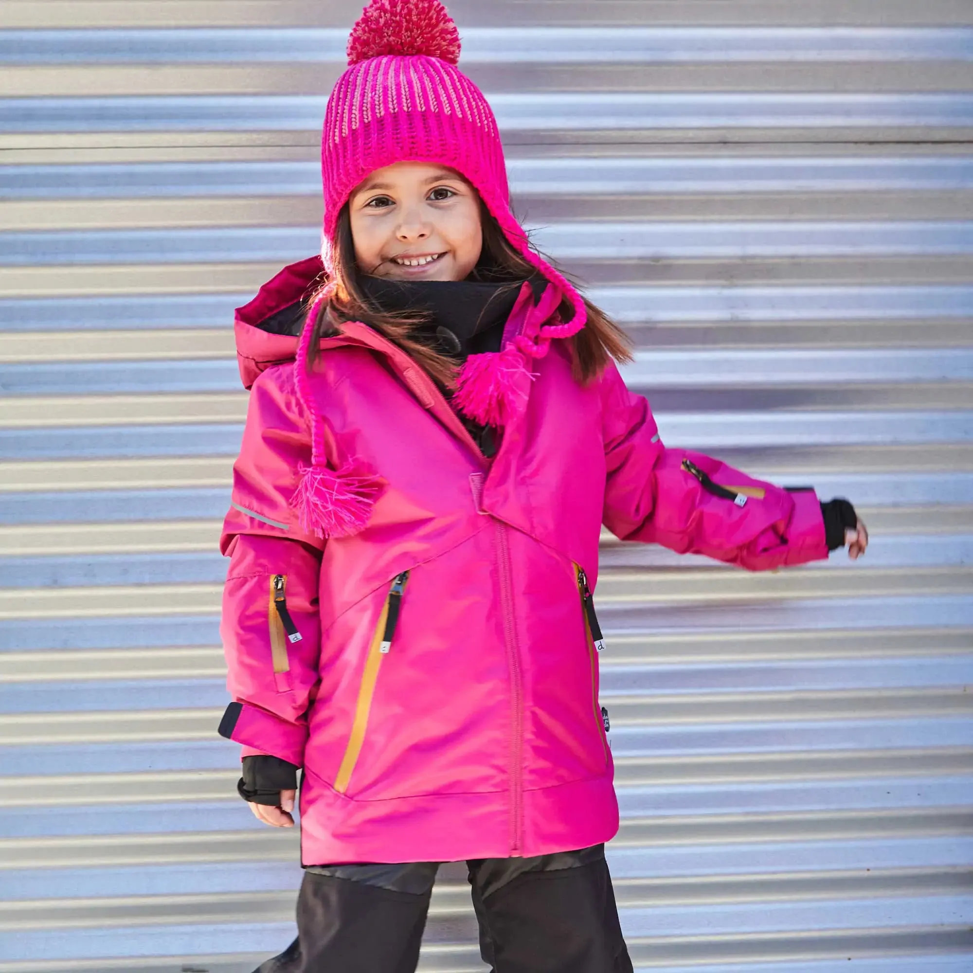 Two Piece Technical Snowsuit Fuchsia And Black