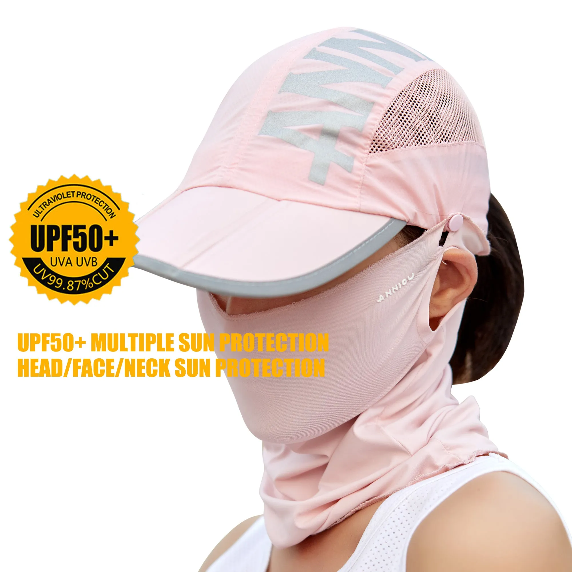 UPF50  UV Protection Baseball Cap and Neck Gaiter