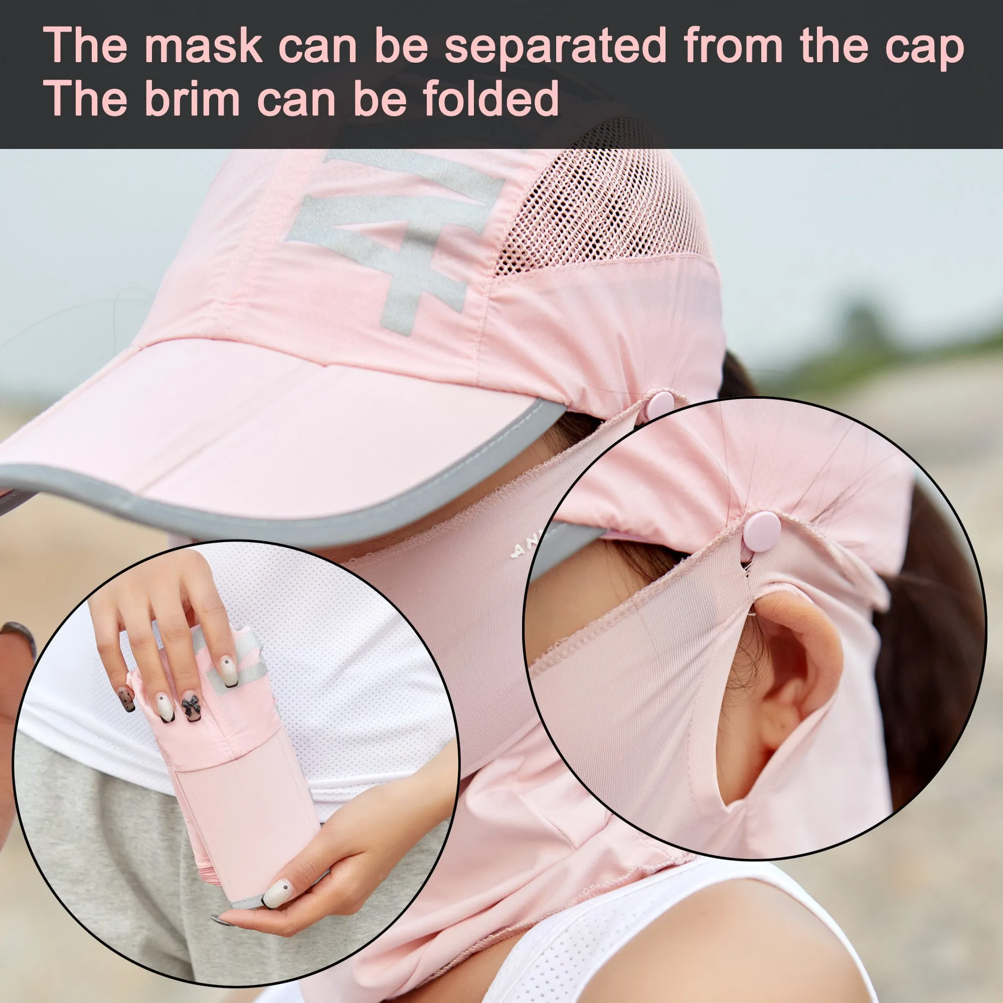 UPF50  UV Protection Baseball Cap and Neck Gaiter