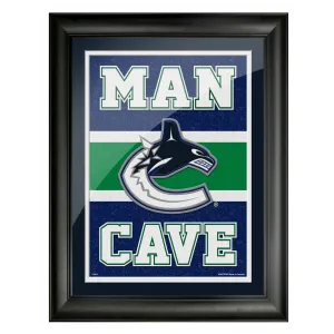 Vancouver Canucks 12x16 Man Cave Framed Artwork