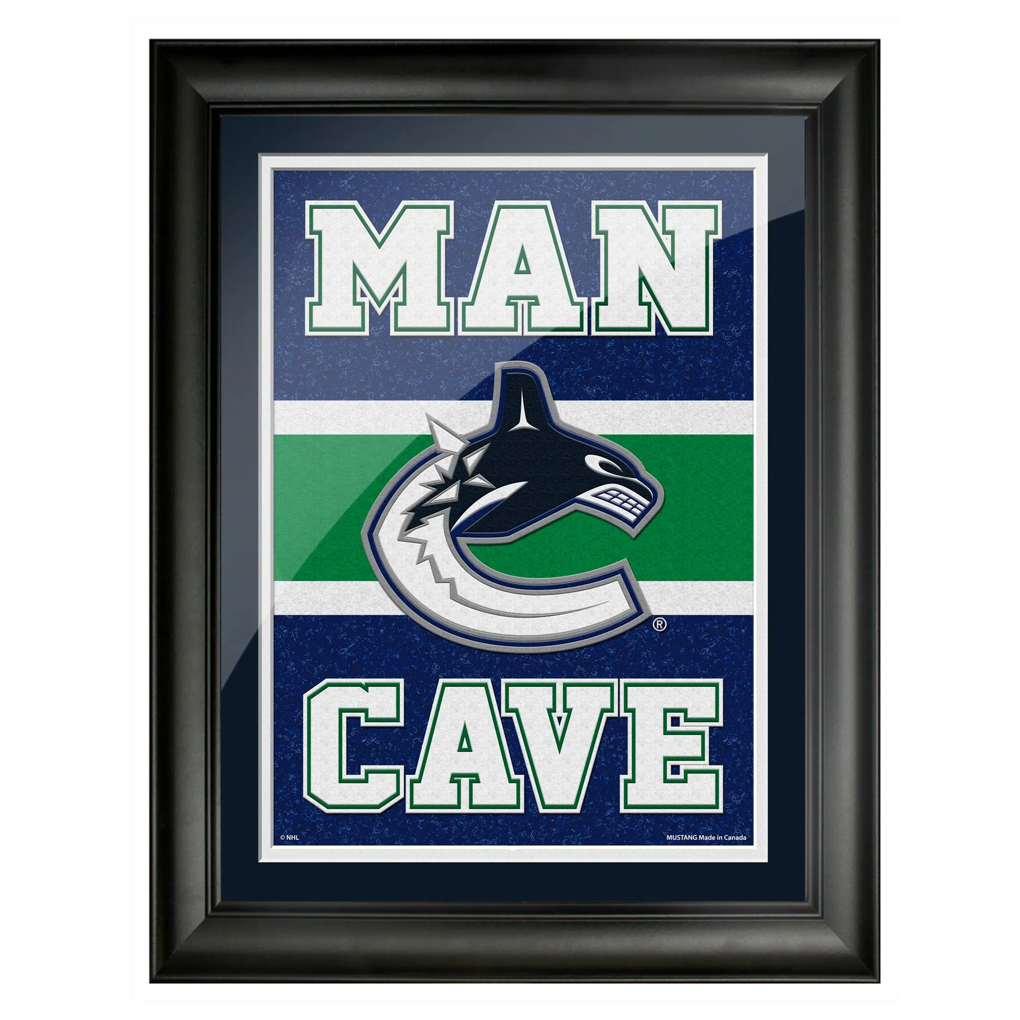 Vancouver Canucks 12x16 Man Cave Framed Artwork