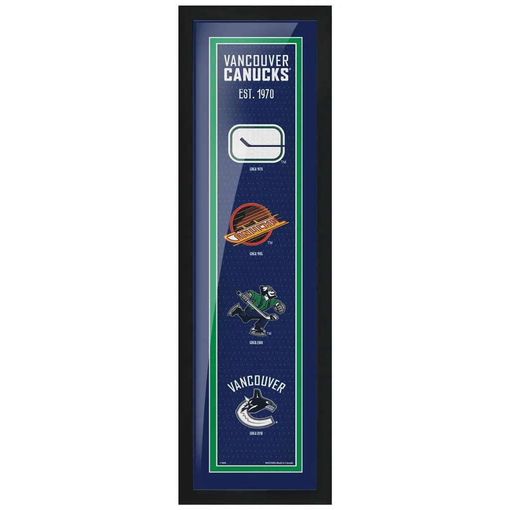 Vancouver Canucks 6" x 22" Tradition Framed Sign