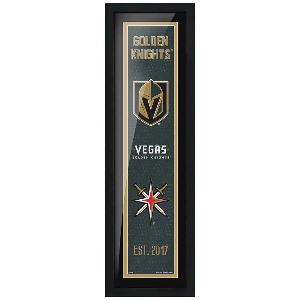 Vegas Golden Knights 6" x 22" Tradition Framed Sign
