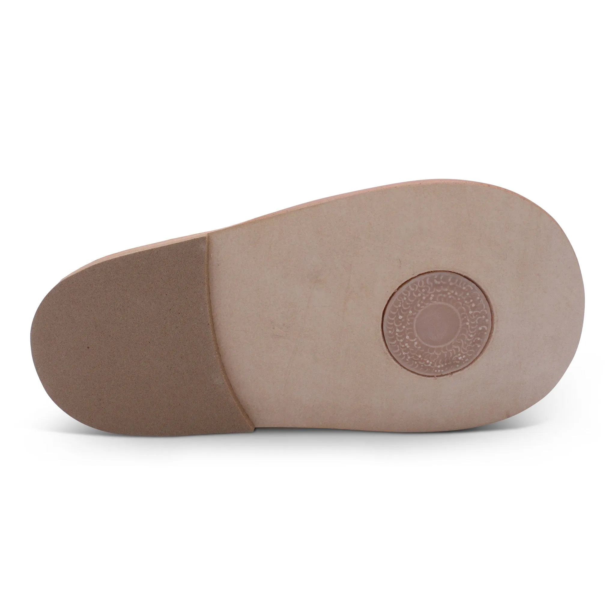 'Vitoria' Girls Nude Leather Bar Shoes
