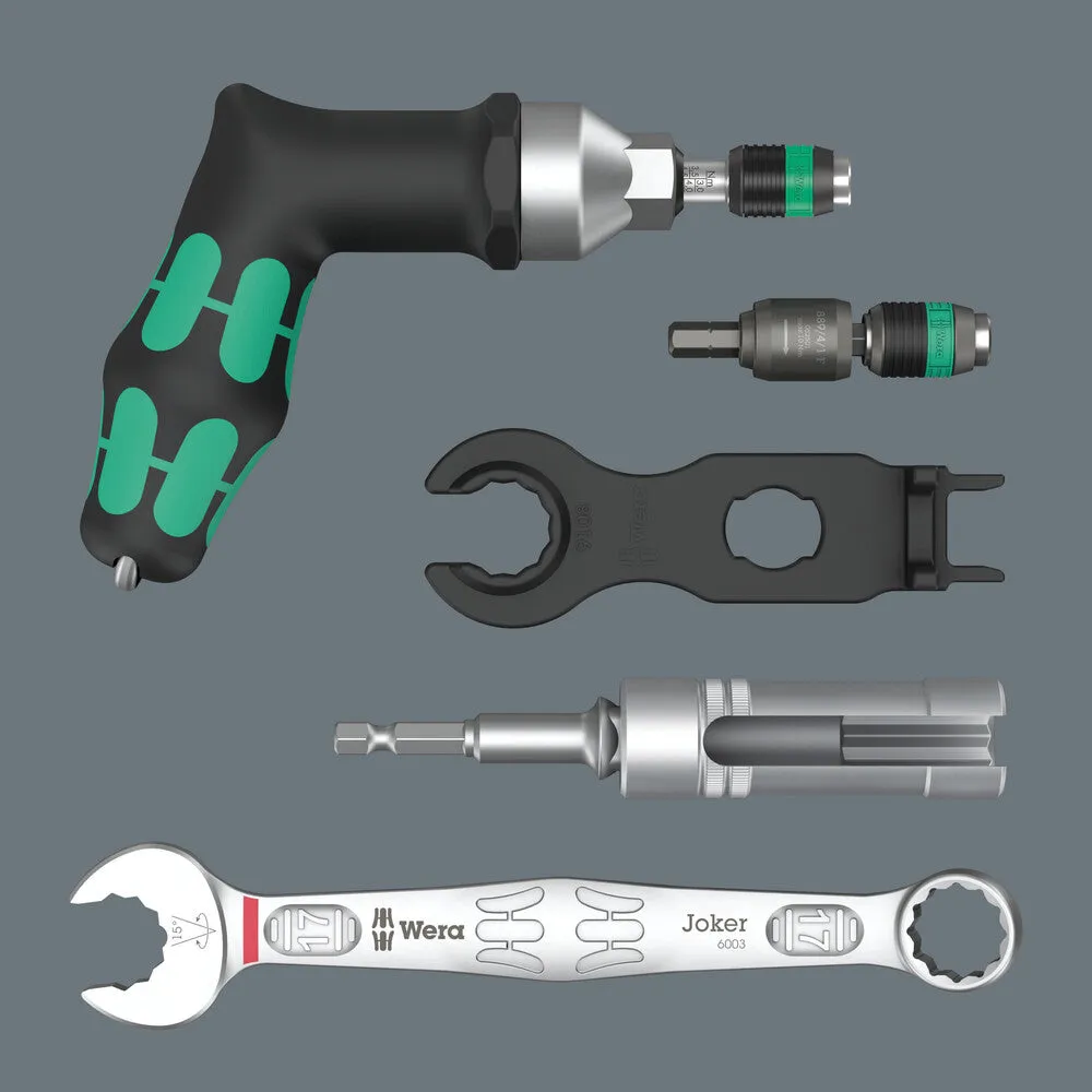 Wera 05136043001 9524 photovoltaic mounting tool set 1, 7-piece tool set for installing photovoltaic syst.