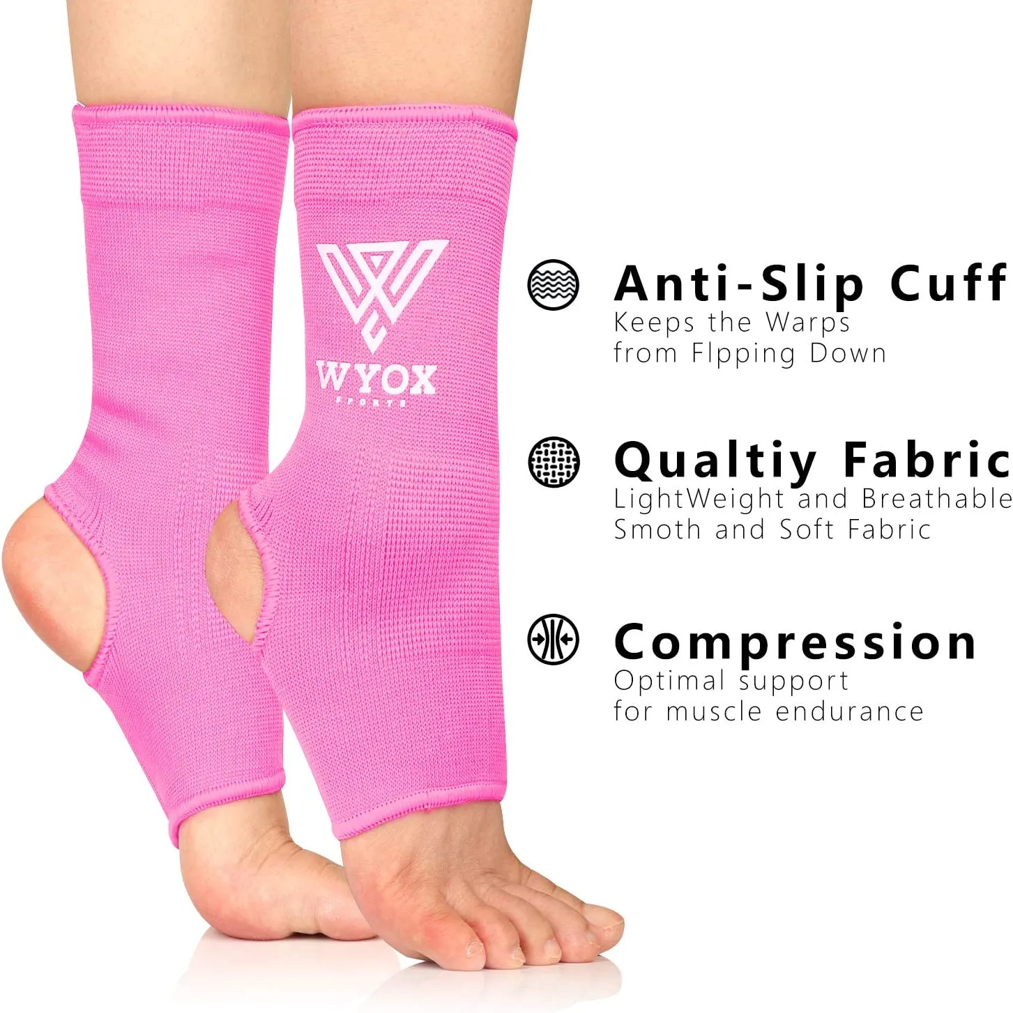 WYOX Ankle Wraps Support Ankle Support Kickboxing Gear for Men Women