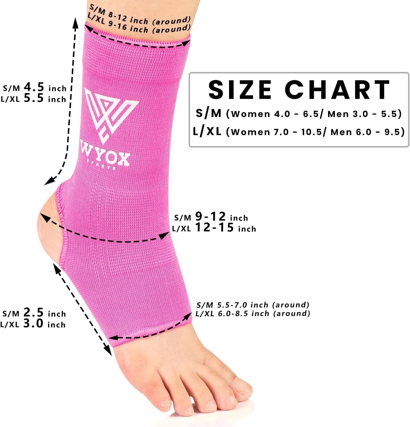 WYOX Ankle Wraps Support Ankle Support Kickboxing Gear for Men Women